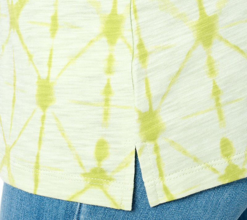 Belle by Kim Gravel Slub Knit Diamond Tie Dye Top — View 4