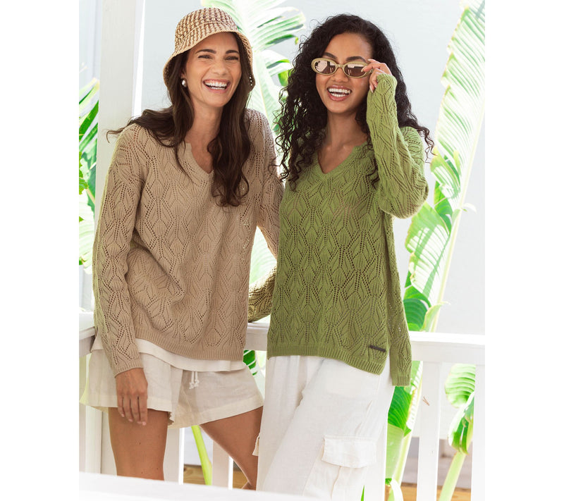 Peace Love World Boheme Open-Stitch Novelty Sweater — View 18
