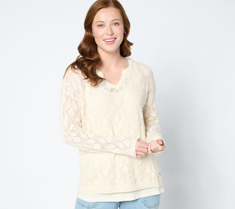 Peace Love World Boheme Open-Stitch Novelty Sweater — View 13