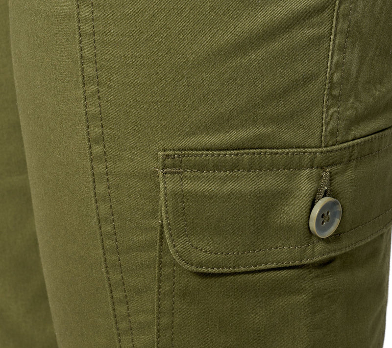 Belle By Kim Gravel Petite Utility Stretch Cropped Cargo Pant — View 12