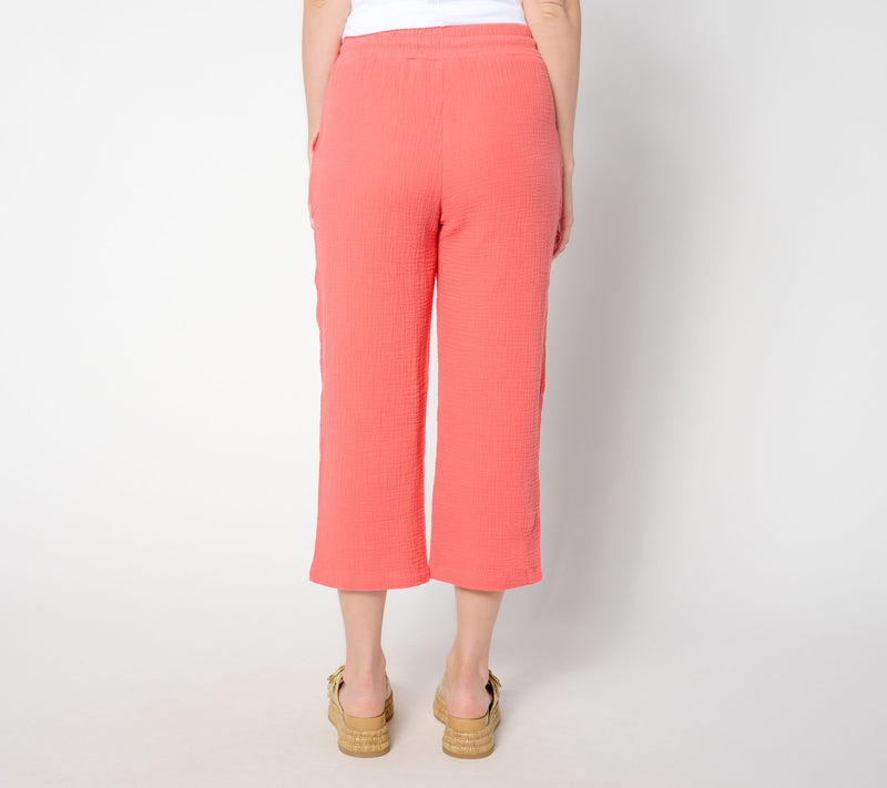 Belle Beach by Kim Gravel Petite Color Crush Cropped Pant w/ Tassel — View 14