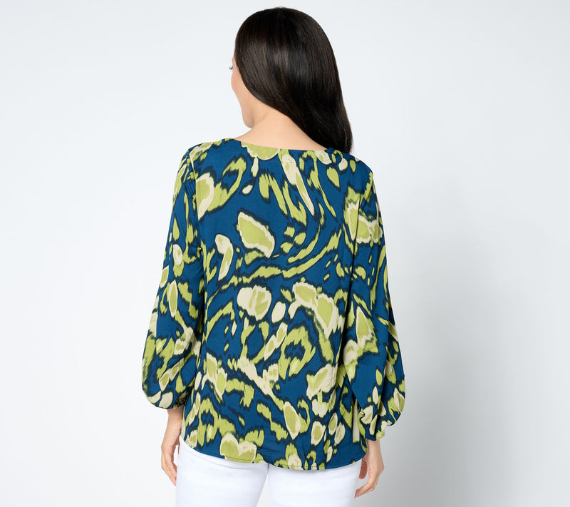 Belle by Kim Gravel Wild Side Drama Sleeve Blouse — View 12