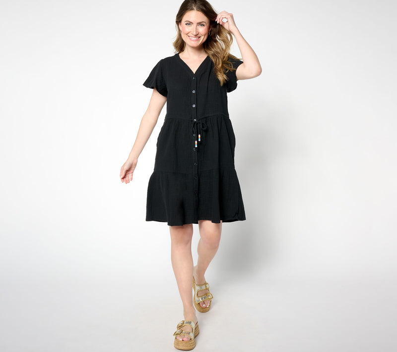 Belle Beach by Kim Gravel Cotton Gauze Color Crush Dress — View 10