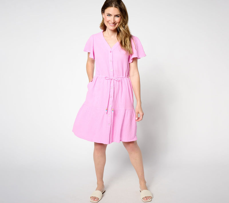 Belle Beach by Kim Gravel Cotton Gauze Color Crush Dress — View 15