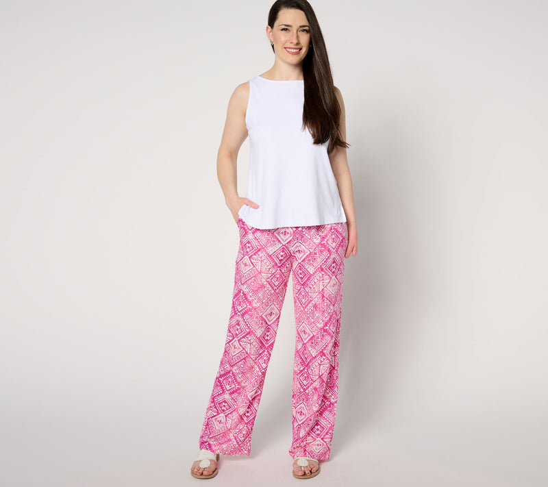 Belle Beach by Kim Gravel Regular Cabana Knit Tahiti Tile Beach Pant — View 11