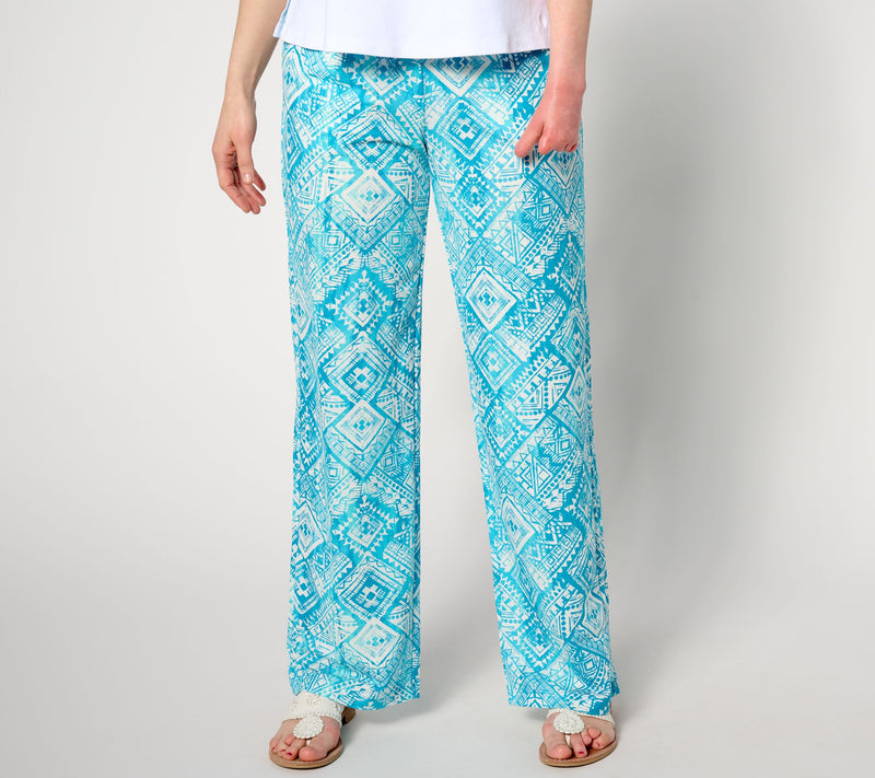 Belle Beach by Kim Gravel Regular Cabana Knit Tahiti Tile Beach Pant — View 5