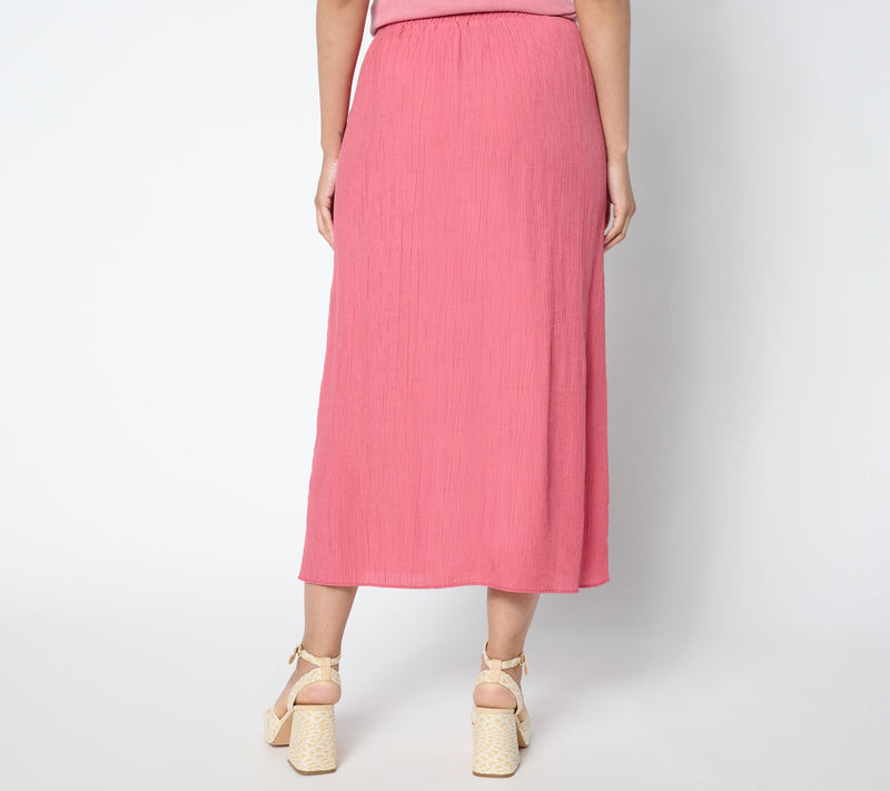 Peace Love World Petite Crinkle Satin Pull-On Skirt — View 6