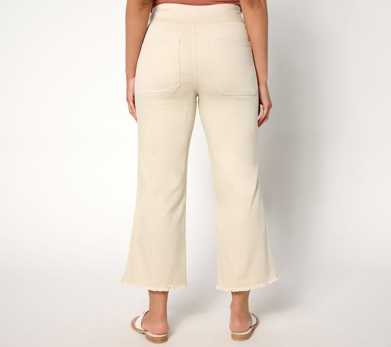 Belle by Kim Gravel Regular TripleLuxe Twill Mariner Crop Jeans — View 8