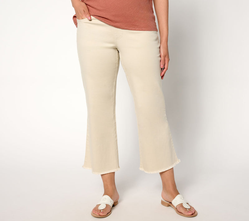 Belle by Kim Gravel Tall TripleLuxe Twill Mariner Crop Pants — Main view