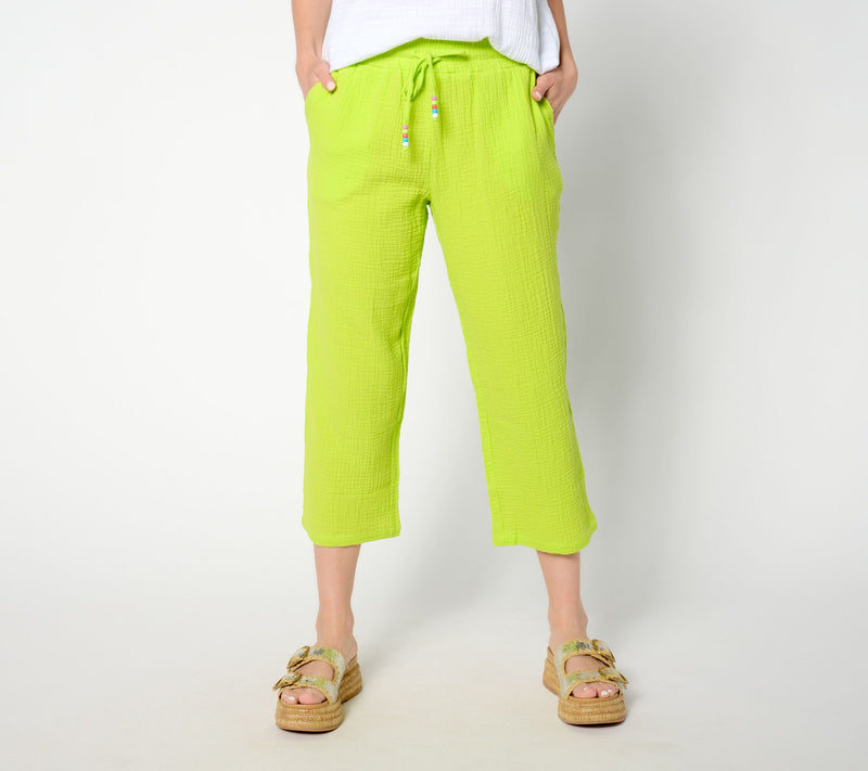 Belle Beach by Kim Gravel Regular Color Crush Cropped Pant — View 9
