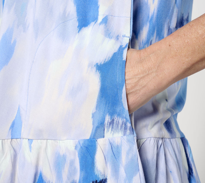 LOGO by Lori Goldstein Rayon 230 Top with Ruffle Hem — View 4