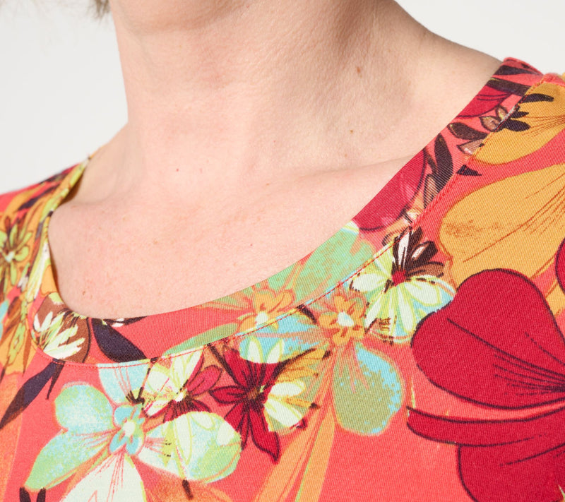 LOGO by Lori Goldstein Regular Rayon 230 Hi-Low Hem Dress — View 14