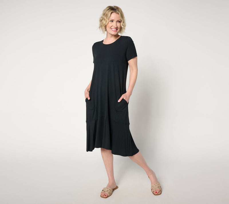 LOGO by Lori Goldstein Petite Rayon 230 Hi-Low Hem Dress — View 11