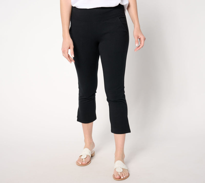 Women with Control Tummy Control Petite Knit Crop Pants — View 11