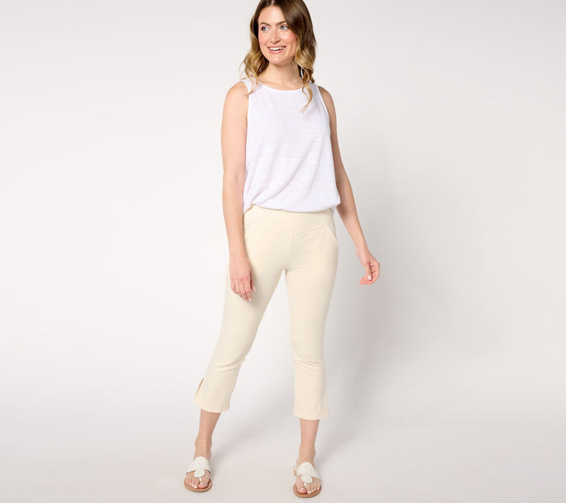 Women with Control Tummy Control Tall Knit Crop Pants — View 13