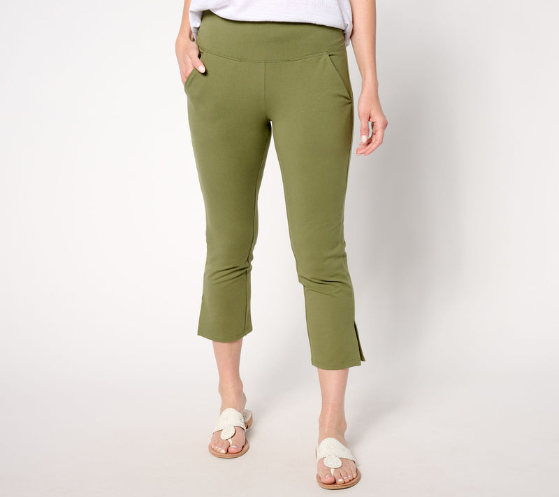 Women with Control Tummy Control Tall Knit Crop Pants — View 9