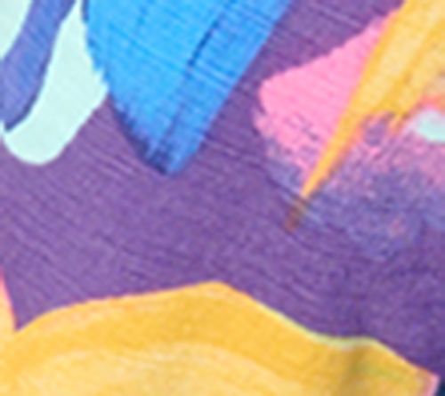 LOGO by Lori Goldstein Cotton Slub Print Mix Swing Top — View 6