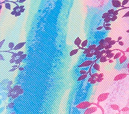 LOGO Layers by Lori Goldstein Printed Mesh Crew Neck Top — View 7