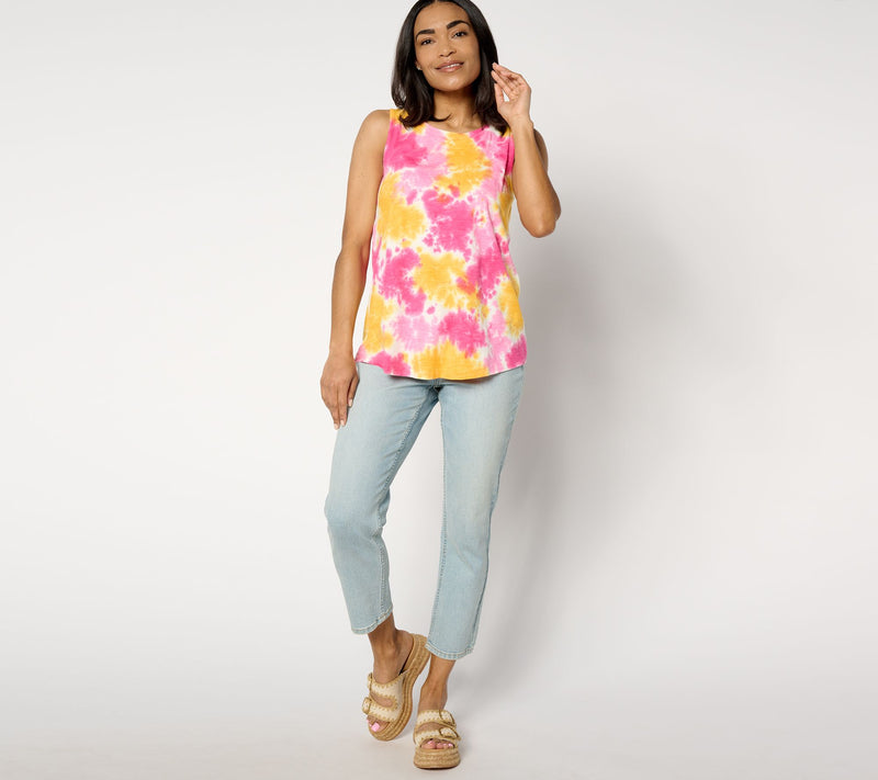 LOGO Layers by Lori Goldstein Tie Dye Scoop Neck Tank — View 3
