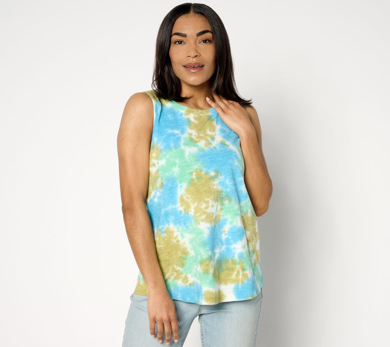 LOGO Layers by Lori Goldstein Tie Dye Scoop Neck Tank — View 9