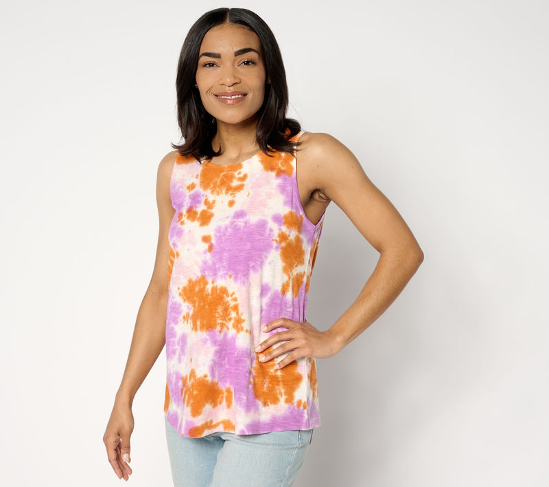 LOGO Layers by Lori Goldstein Tie Dye Scoop Neck Tank — View 10