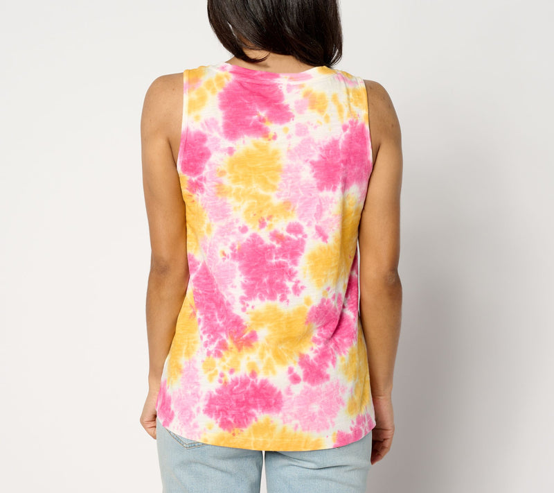 LOGO Layers by Lori Goldstein Tie Dye Scoop Neck Tank — View 2