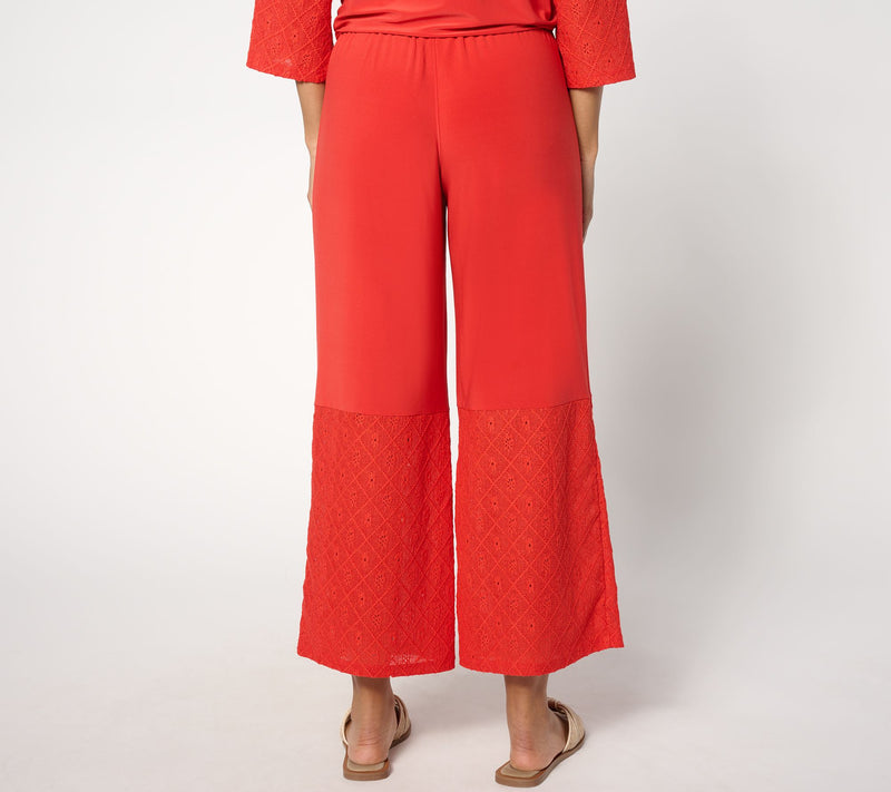Women with Control Como Jersey Relaxed Leg Eyelet Pants — View 7