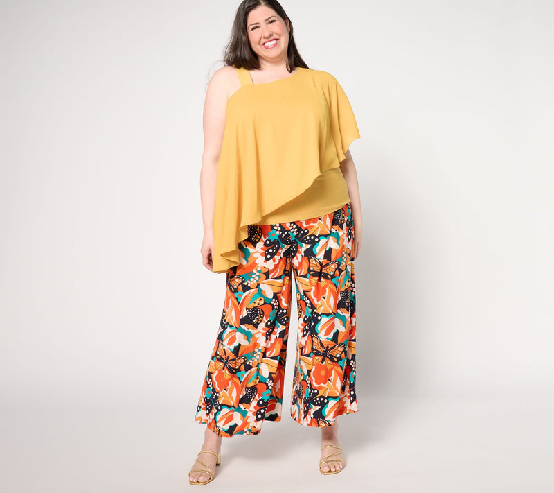 Women with Control Como Jersey One-Shoulder Flounce Top — View 9