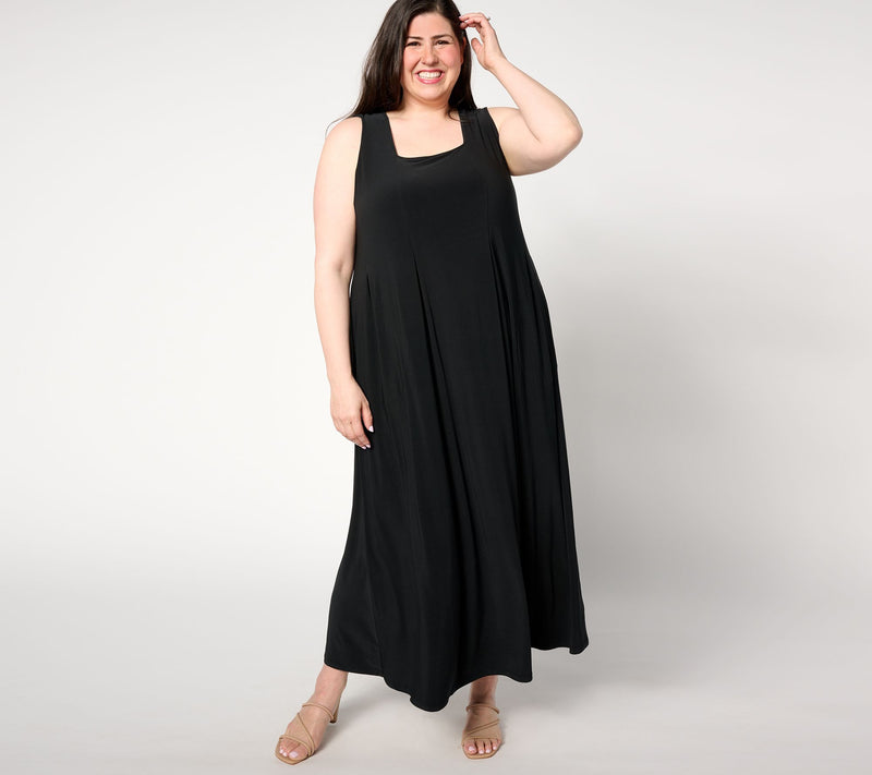 Women with Control Petite Como Jersey Pleatastic Waist Dress — View 9