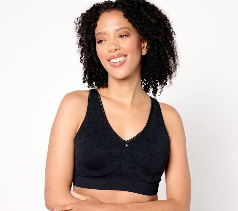 Breezies Seamless Floral Jacquard Underwire T-Shirt Bra — View 7
