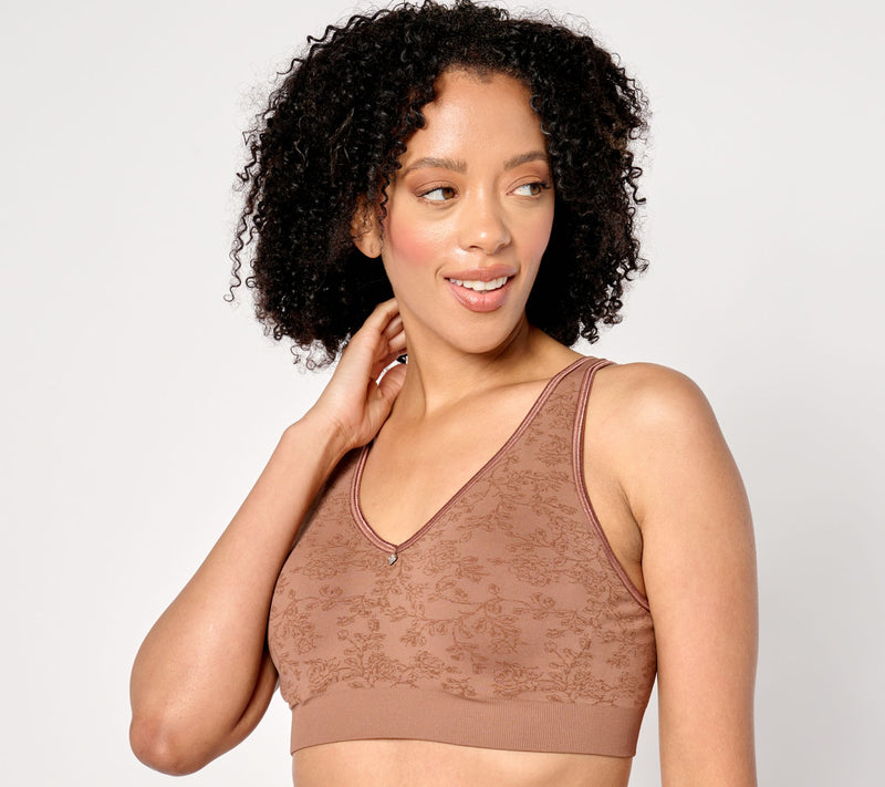 Breezies Seamless Floral Jacquard Underwire T-Shirt Bra — View 8