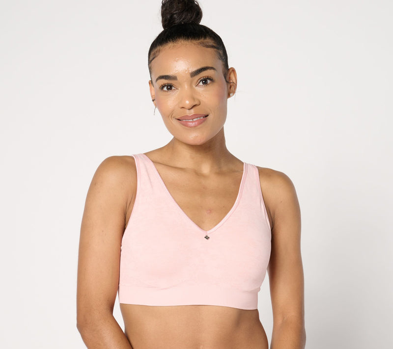Breezies Seamless Floral Jacquard Underwire T-Shirt Bra — View 3