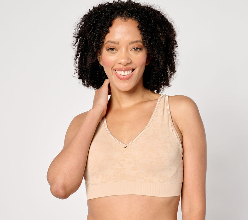Breezies Seamless Floral Jacquard Underwire T-Shirt Bra — View 13