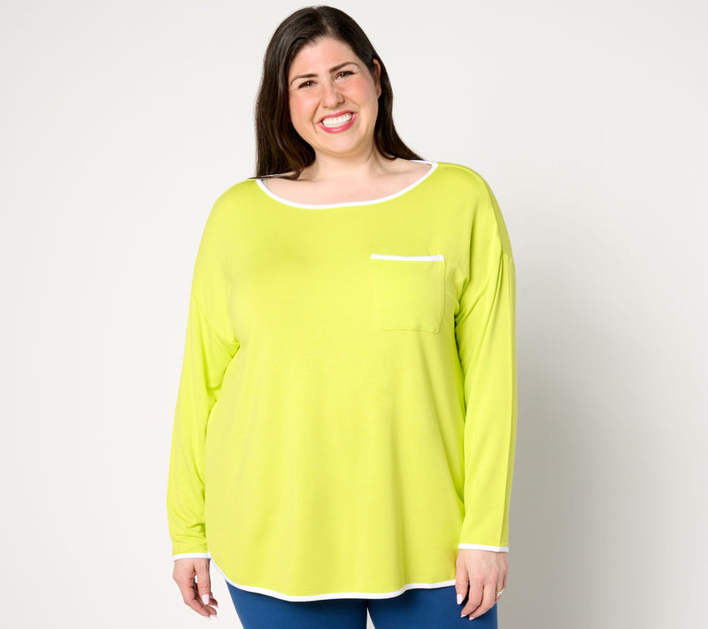 Sport Savvy Long-Sleeve Easy Pullover Top — View 10