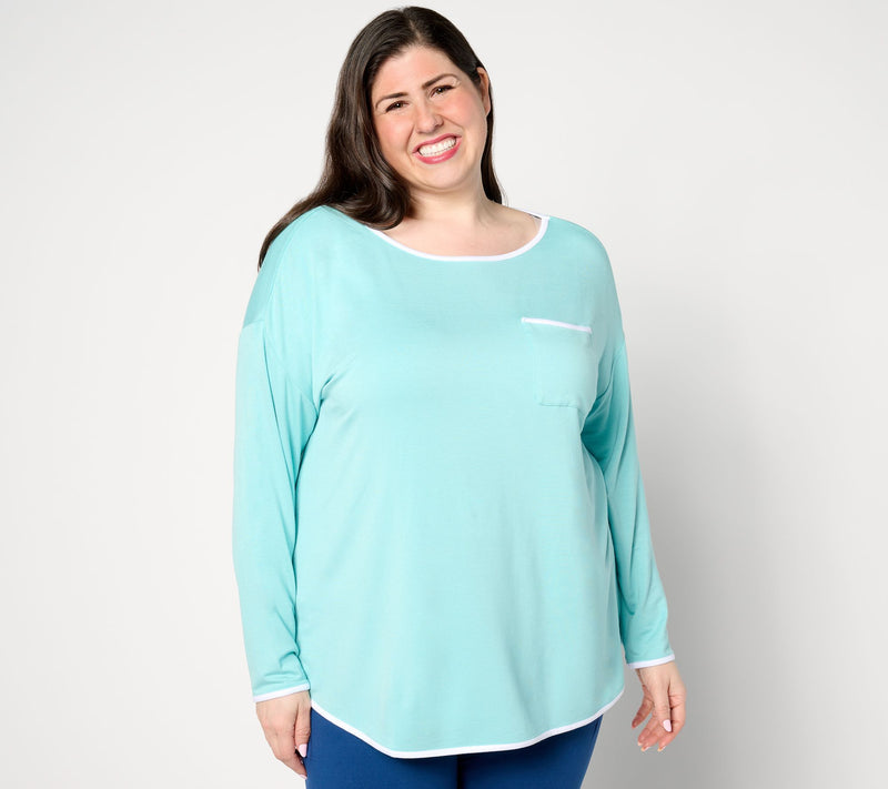 Sport Savvy Long-Sleeve Easy Pullover Top — View 12