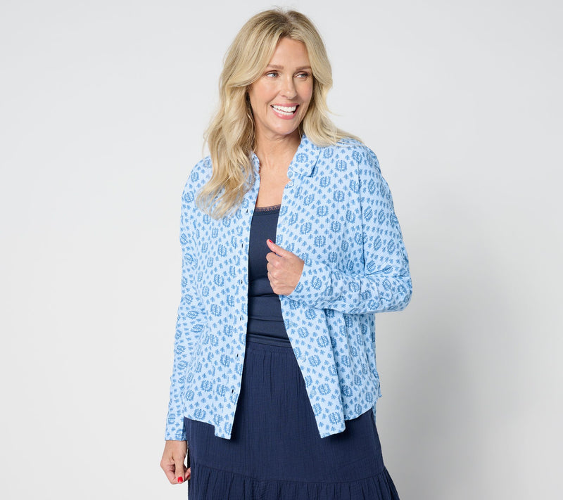 Studio Park x Amy Stran Cotton Gauze Button Front Shirt — View 12