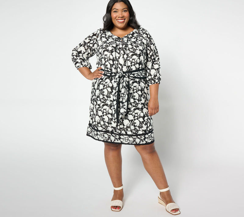 Studio Park x Amy Stran Regular Textured Cotton Dress with Belt — View 7