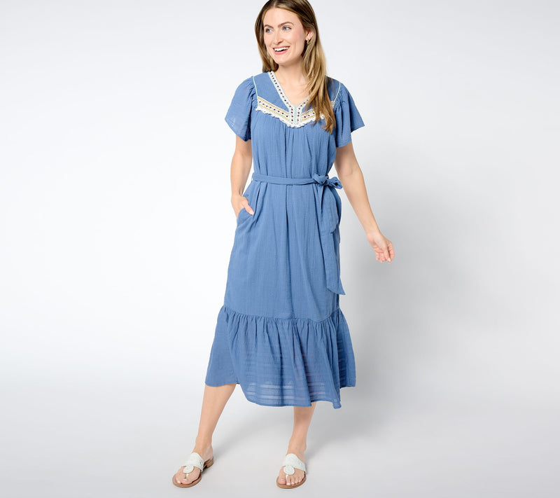 Studio Park x Amy Stran Petite Embellished M idi Dress — View 10