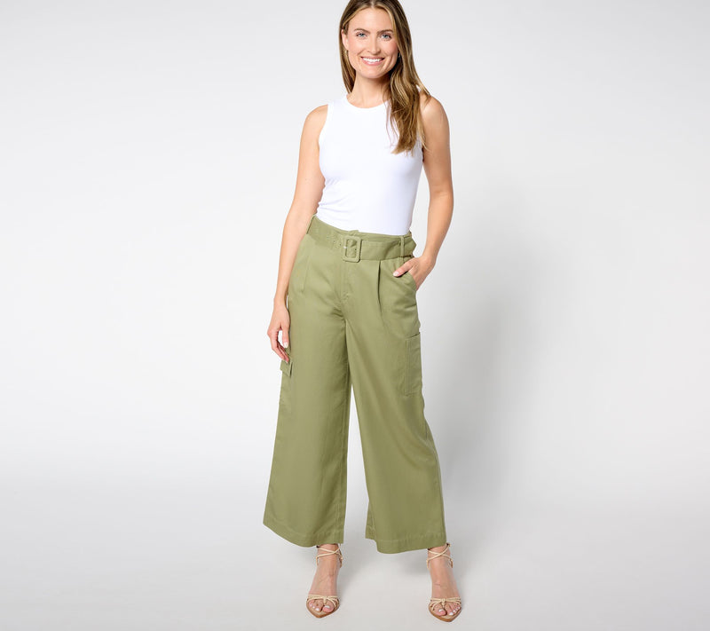 Studio Park x Amy Stran Regular Lyocell Twill Belted Crop Pant — View 11