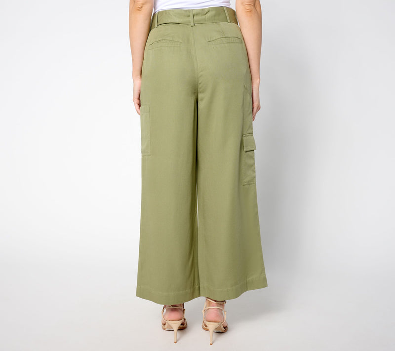 Studio Park x Amy Stran Tall Lyocell Twill Belted Crop Pant — View 2