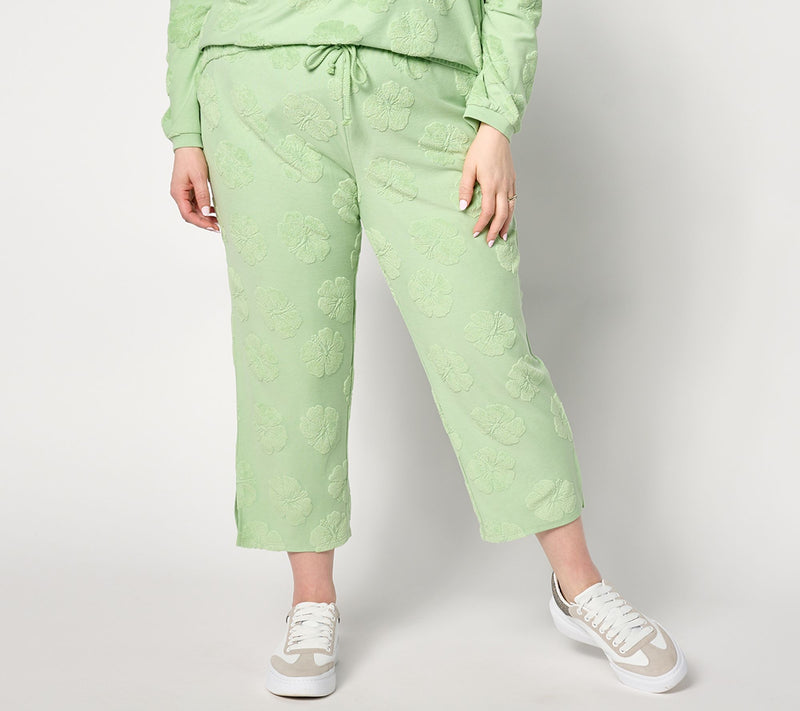 AnyBody Regular Jacquard French Terry Cropped Pant — View 5