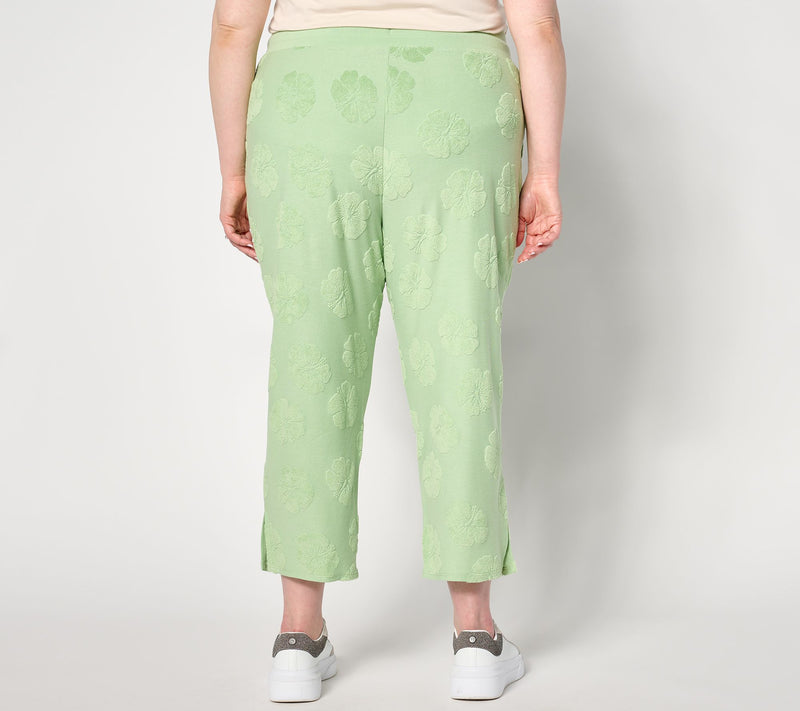 AnyBody Petite Jacquard French Terry Cropped Pant — View 10