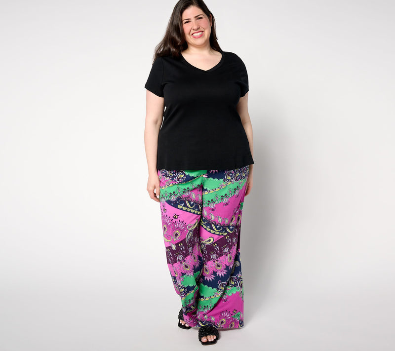 Women with Control Regular Silk Blend Wide Leg Pant — View 9