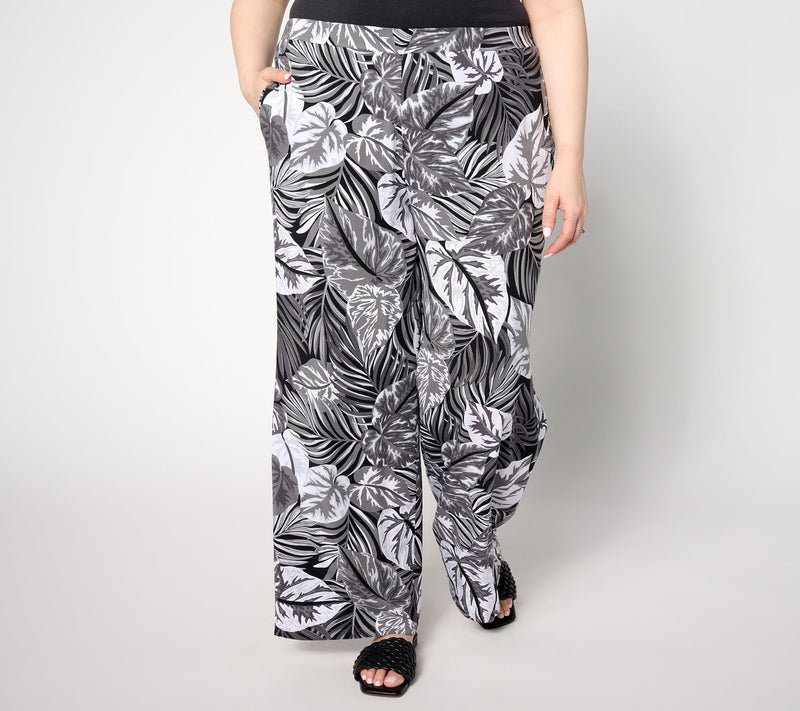 Women with Control Regular Silk Blend Wide Leg Pant — View 7