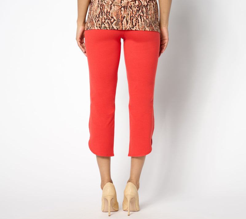 Women With Control Regular Tulip Hem Slim Crop Pants — View 2