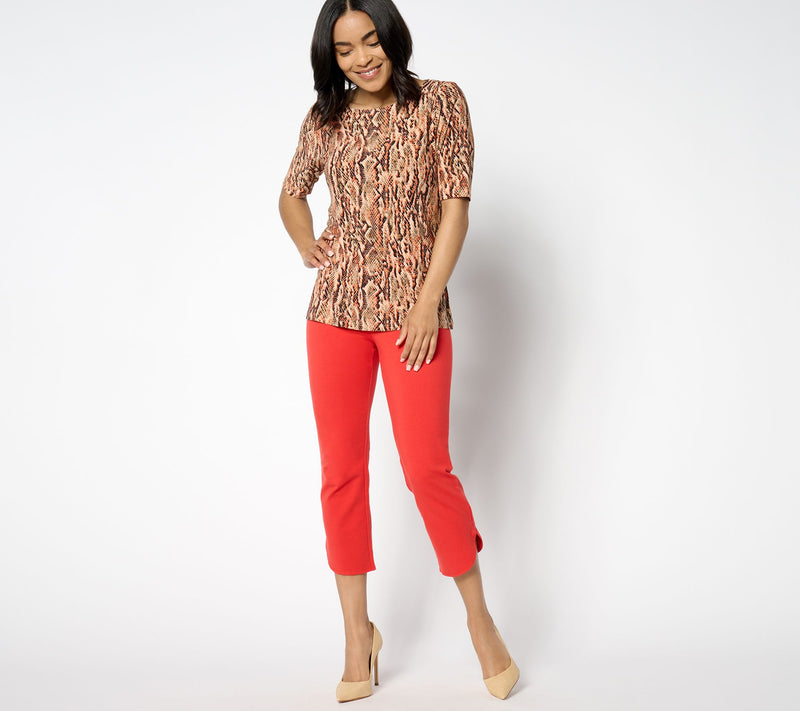 Women With Control Tall Tulip Hem Slim Crop Pants — View 3