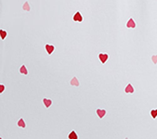 iCollections Mo dal Red Hearts Button-Up Pajam a Lounge Set — View 2
