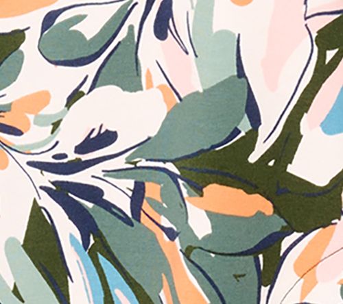 Sport Savvy Printed French Terry Quarter Zip Pullover — View 9