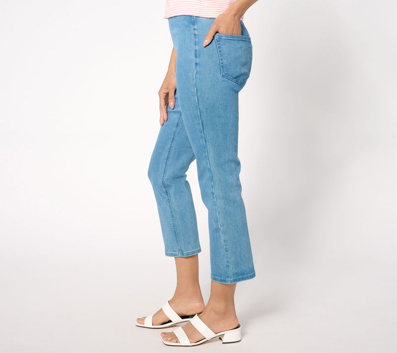 Denim & Co. Signature Petite Perfect Flex Cropped Jeans — View 15