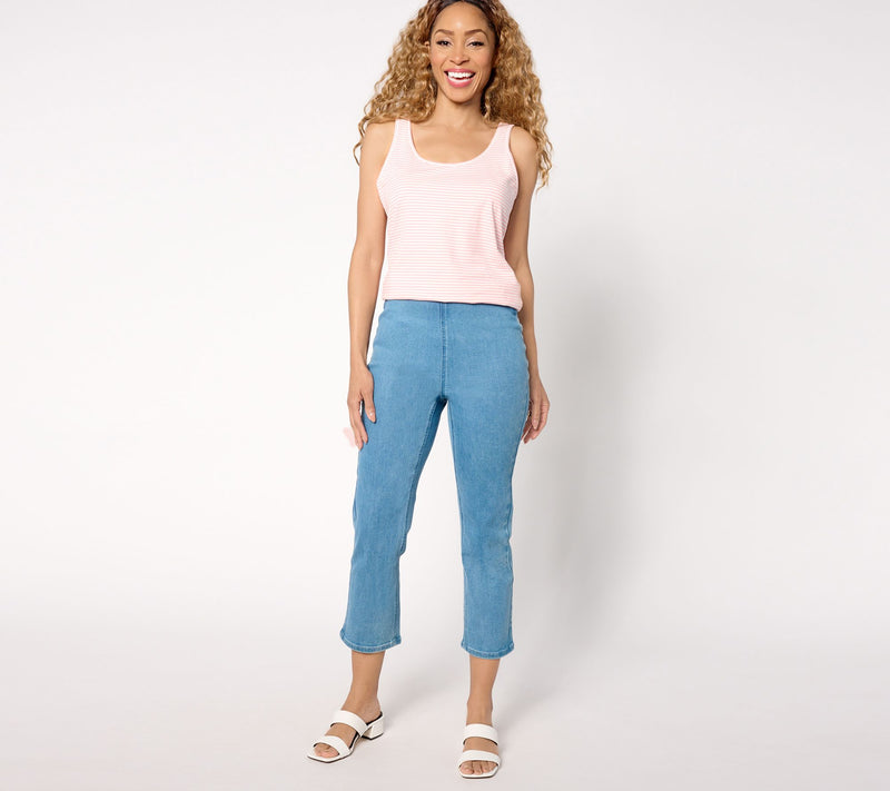 Denim & Co. Signature Petite Perfect Flex Cropped Jeans — View 13